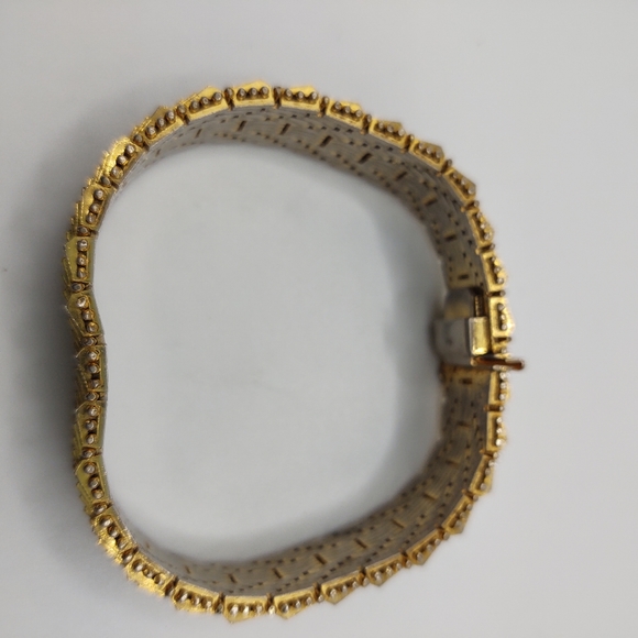 Vintage Gold Tone Mesh Bracelet - Branded Italy - Picture 6 of 6